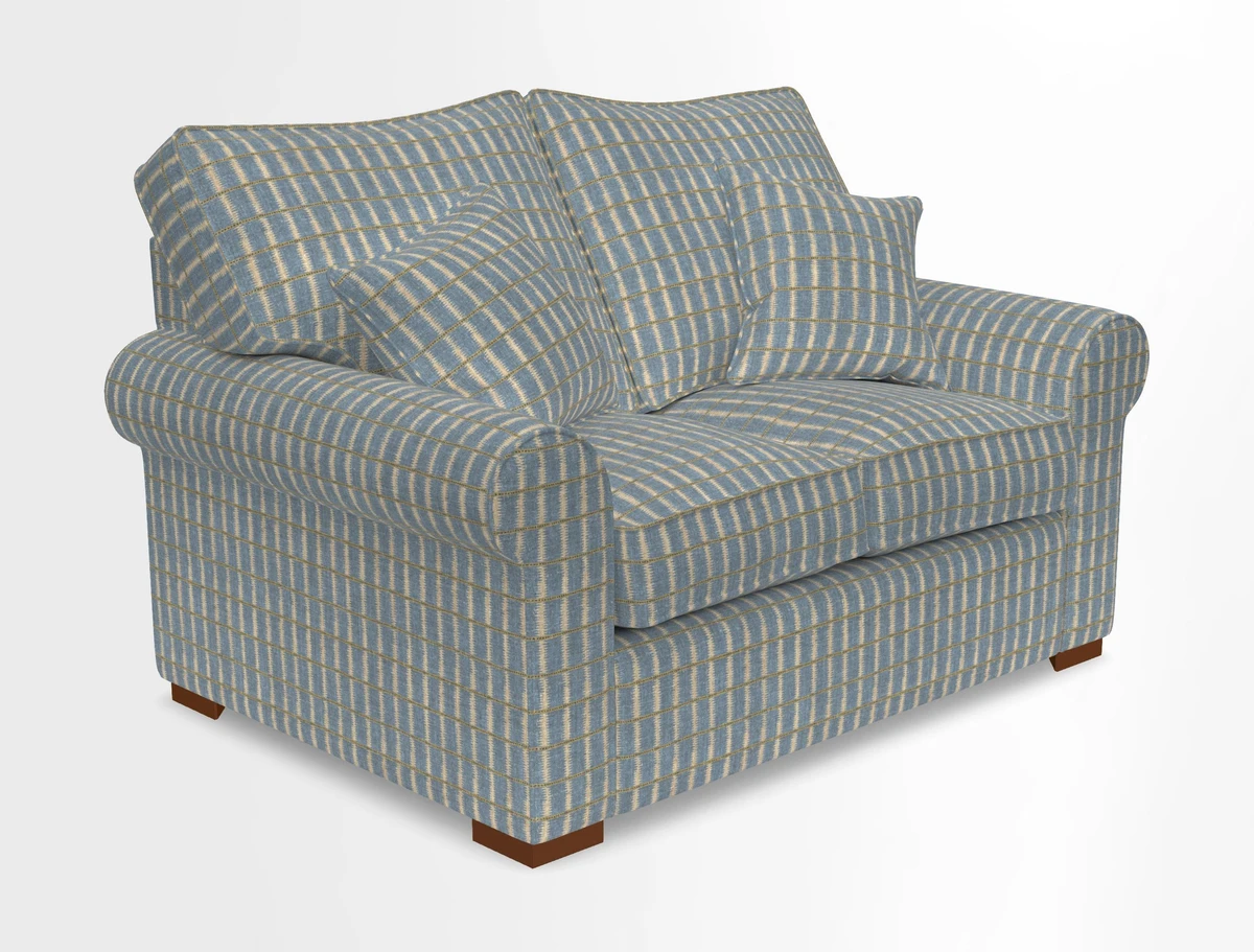 Upperton 3 Seater Loose Cover Sofa in Floral Linen Even So Verde - Fitted cover option available
