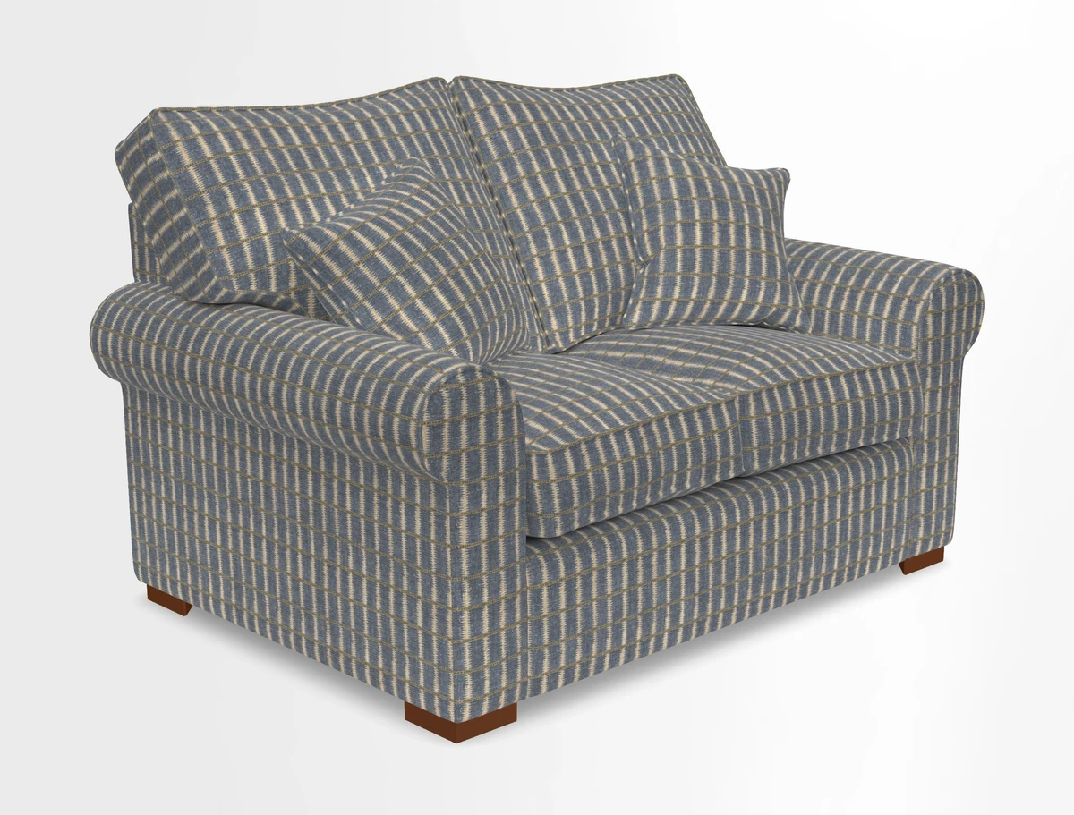 Upperton 3 Seater Loose Cover Sofa in Floral Linen Even So Verde - Fitted cover option available