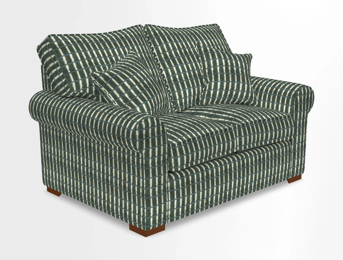 Upperton 3 Seater Loose Cover Sofa in Floral Linen Even So Verde - Fitted cover option available
