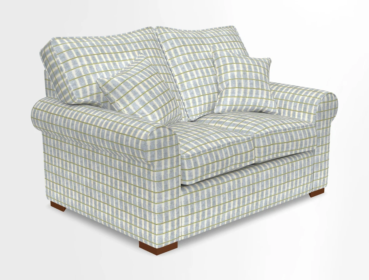 Upperton 3 Seater Loose Cover Sofa in Floral Linen Even So Verde - Fitted cover option available