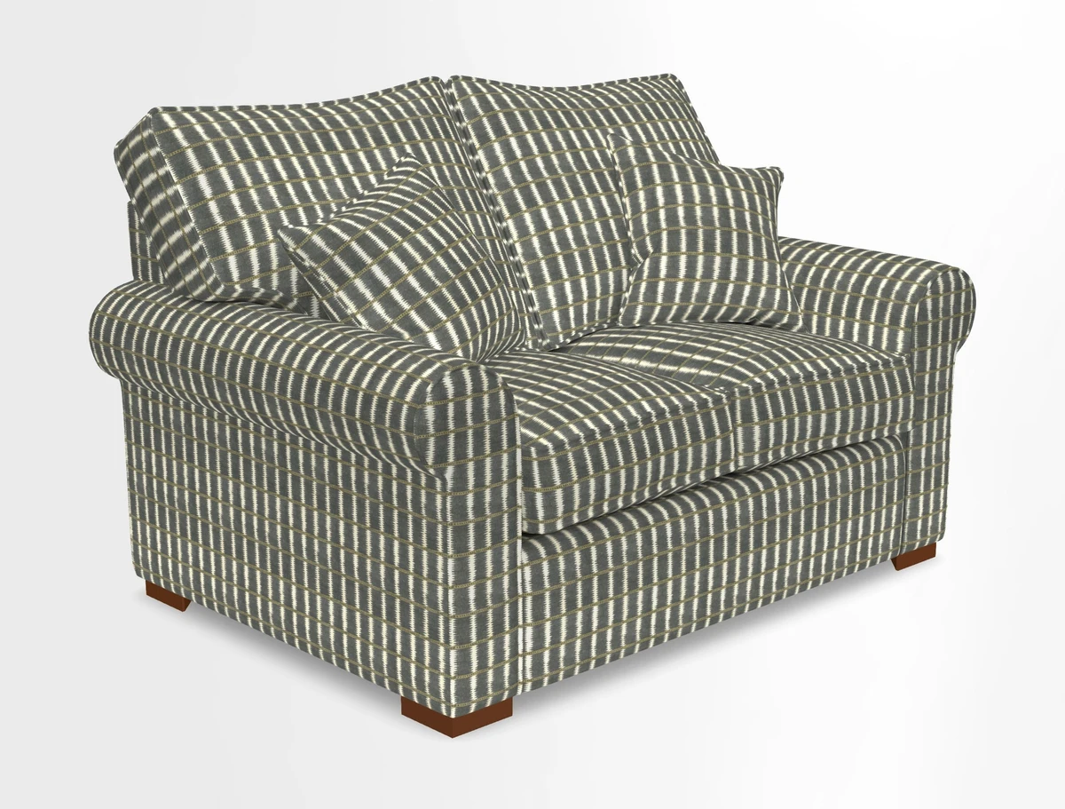Upperton 3 Seater Loose Cover Sofa in Floral Linen Even So Verde - Fitted cover option available