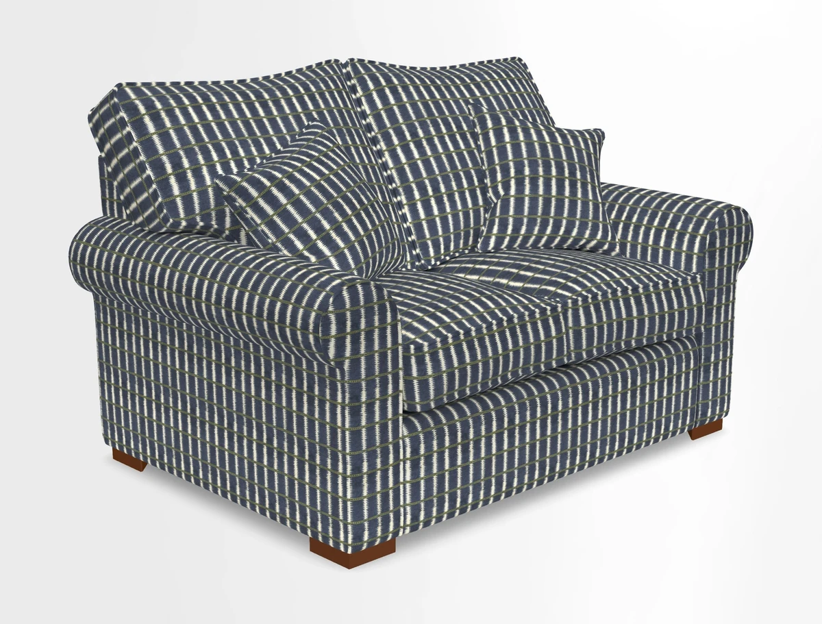 Upperton 3 Seater Loose Cover Sofa in Floral Linen Even So Verde - Fitted cover option available