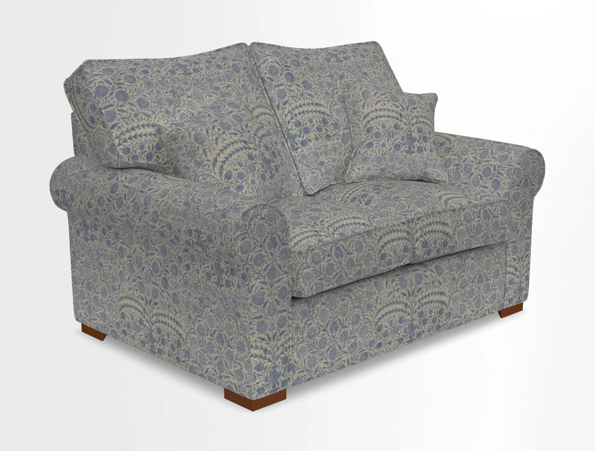 Upperton 3 Seater Loose Cover Sofa in Floral Linen Even So Verde - Fitted cover option available