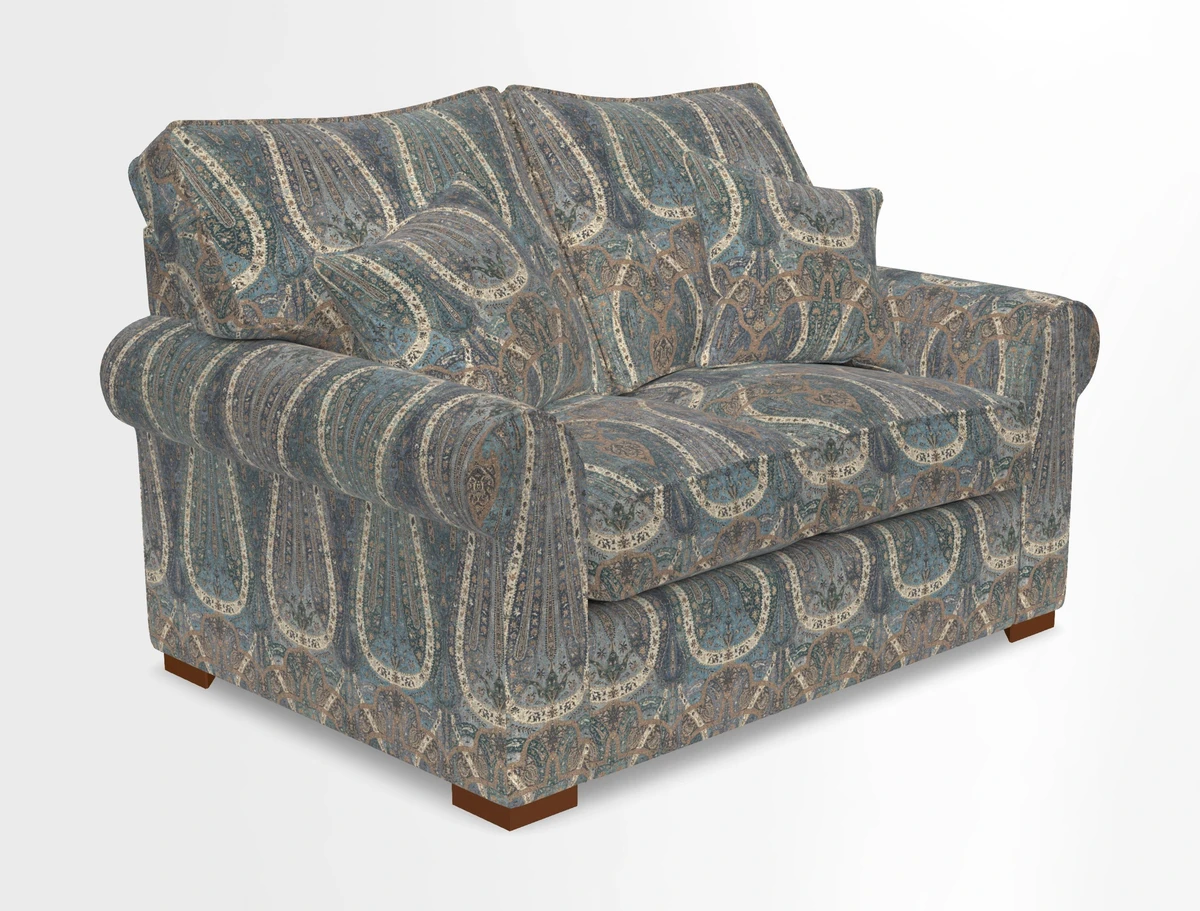 Upperton 3 Seater Loose Cover Sofa in Floral Linen Even So Verde - Fitted cover option available