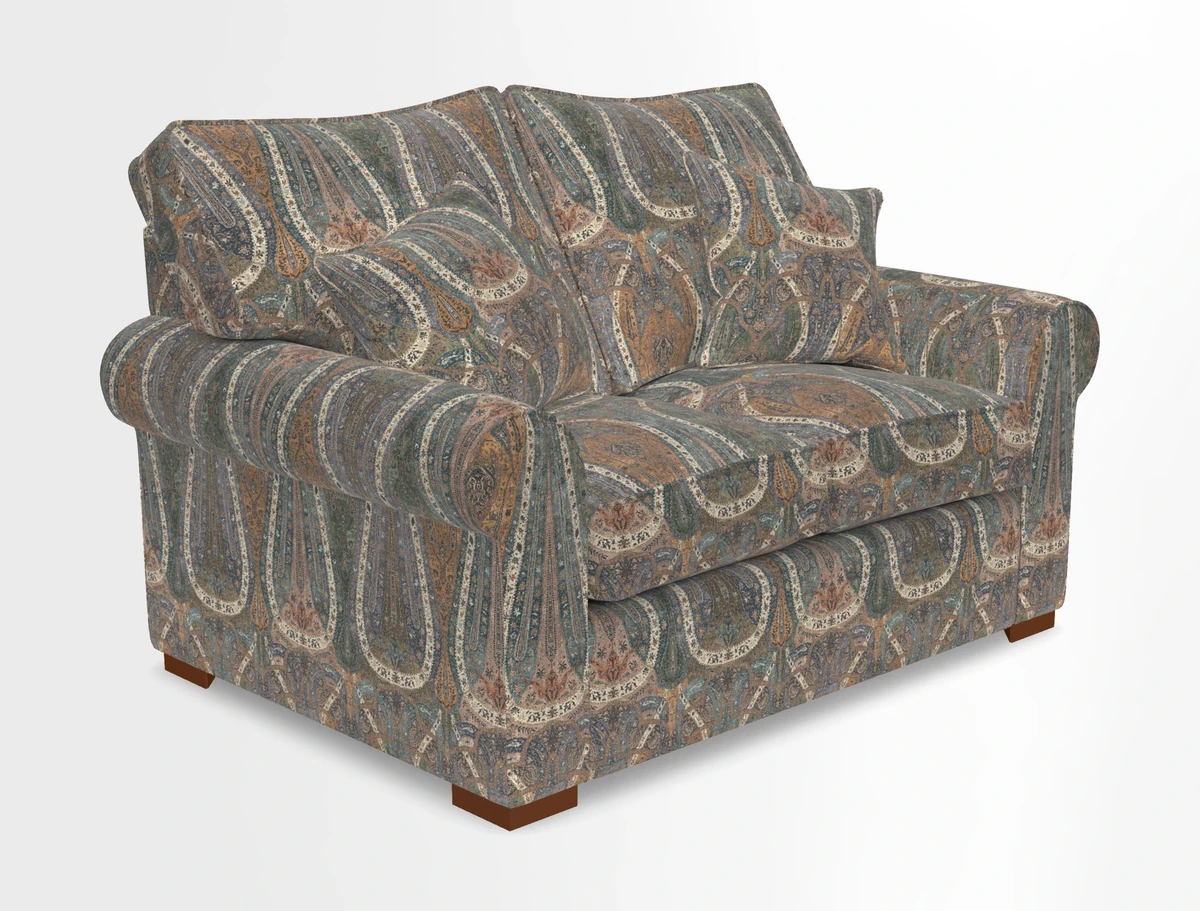 Upperton 3 Seater Loose Cover Sofa in Floral Linen Even So Verde - Fitted cover option available
