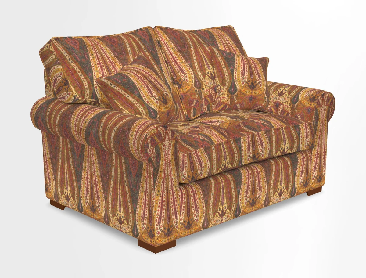Upperton 3 Seater Loose Cover Sofa in Floral Linen Even So Verde - Fitted cover option available
