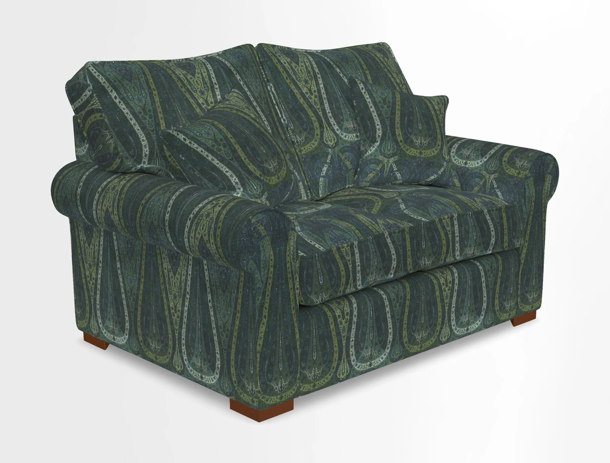 Upperton 3 Seater Loose Cover Sofa in Floral Linen Even So Verde - Fitted cover option available