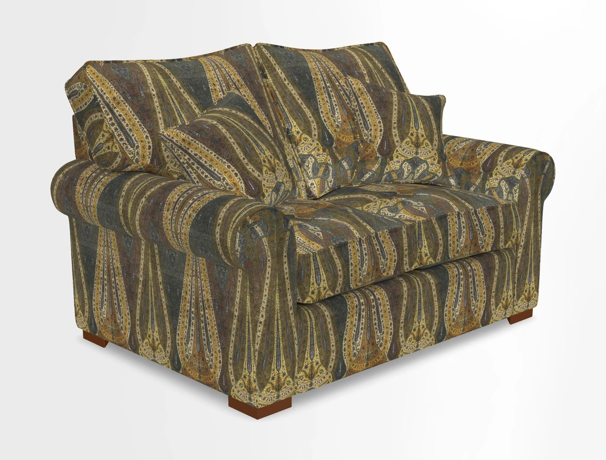 Upperton 3 Seater Loose Cover Sofa in Floral Linen Even So Verde - Fitted cover option available