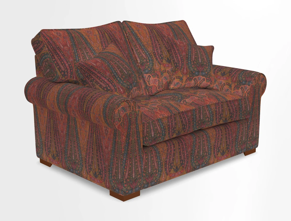 Upperton 3 Seater Loose Cover Sofa in Floral Linen Even So Verde - Fitted cover option available