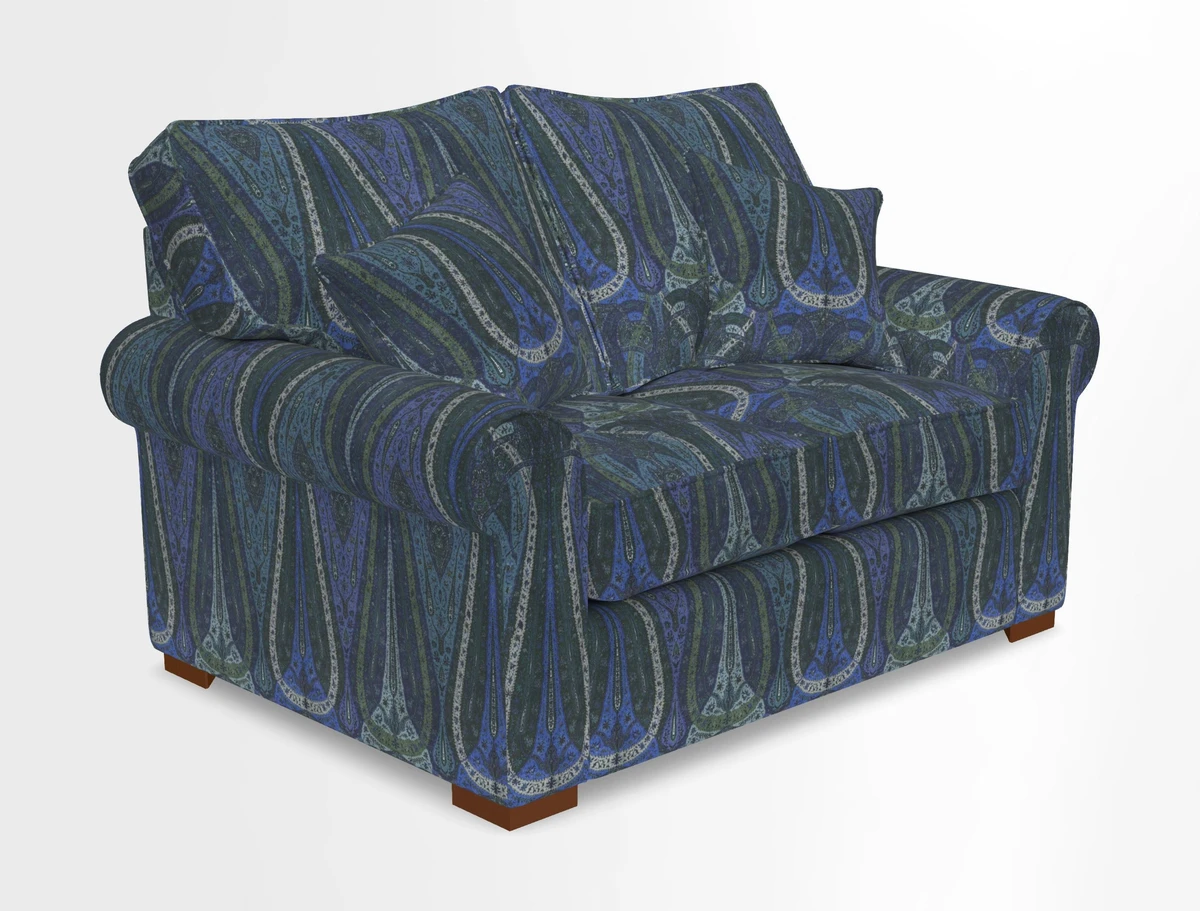 Upperton 3 Seater Loose Cover Sofa in Floral Linen Even So Verde - Fitted cover option available