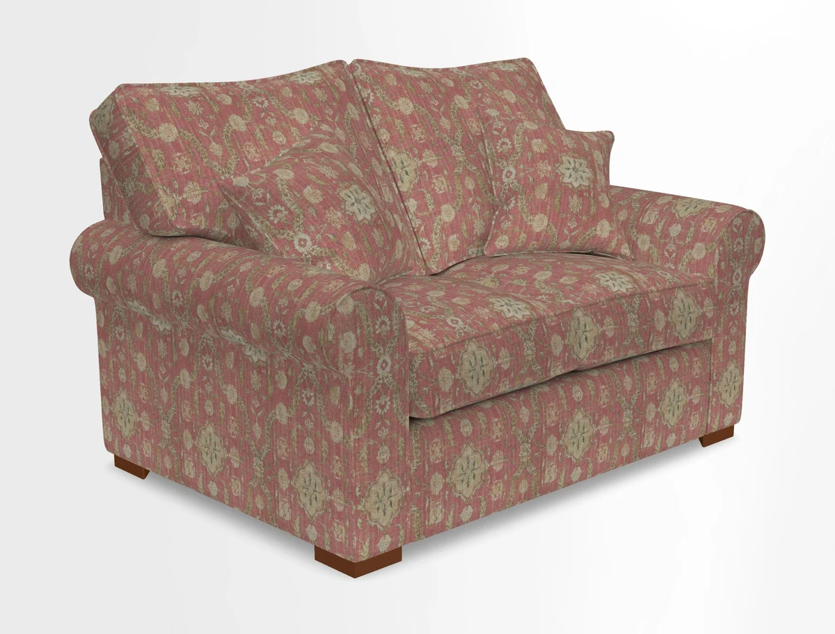 Upperton 3 Seater Loose Cover Sofa in Floral Linen Even So Verde - Fitted cover option available