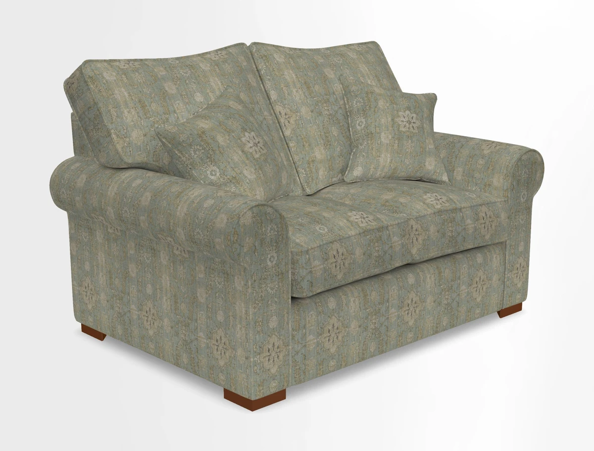 Upperton 3 Seater Loose Cover Sofa in Floral Linen Even So Verde - Fitted cover option available
