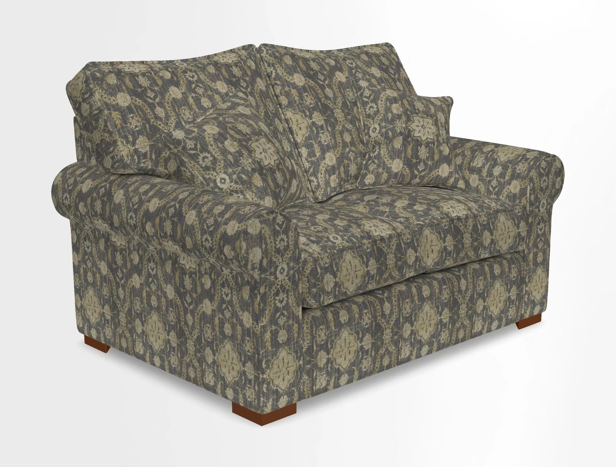 Upperton 3 Seater Loose Cover Sofa in Floral Linen Even So Verde - Fitted cover option available