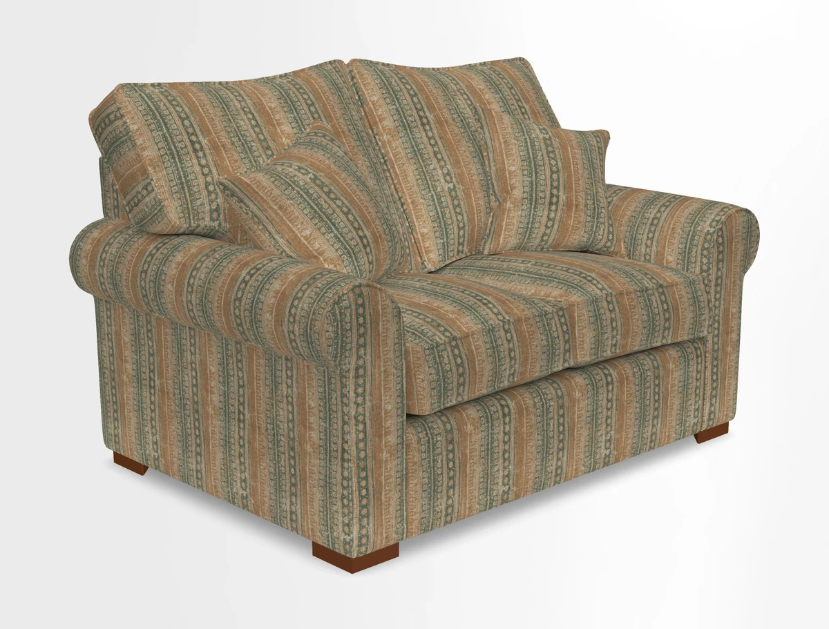 Upperton 3 Seater Loose Cover Sofa in Floral Linen Even So Verde - Fitted cover option available