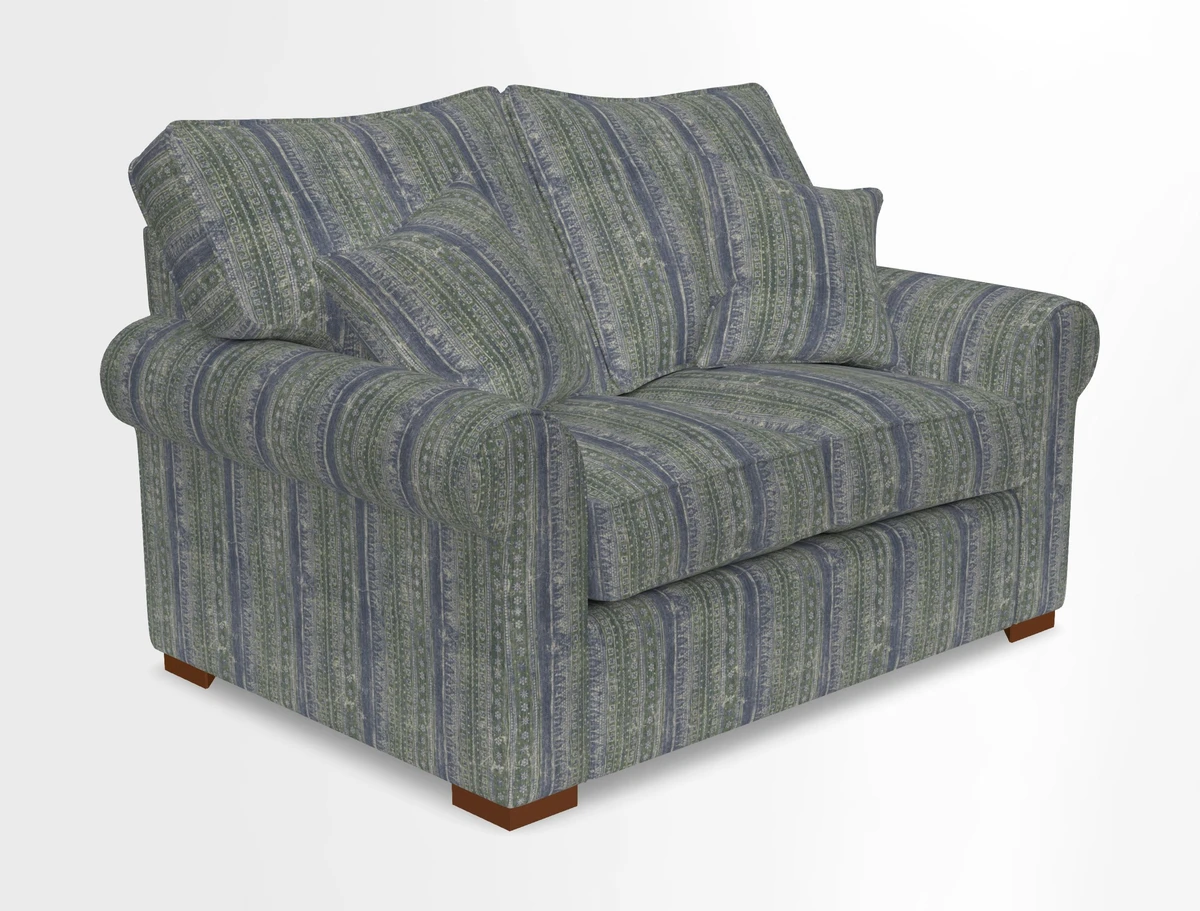 Upperton 3 Seater Loose Cover Sofa in Floral Linen Even So Verde - Fitted cover option available