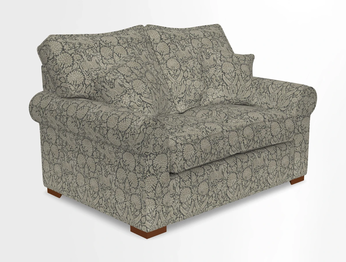 Upperton 3 Seater Loose Cover Sofa in Floral Linen Even So Verde - Fitted cover option available