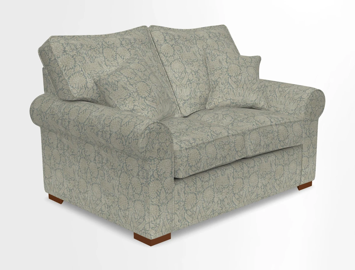Upperton 3 Seater Loose Cover Sofa in Floral Linen Even So Verde - Fitted cover option available