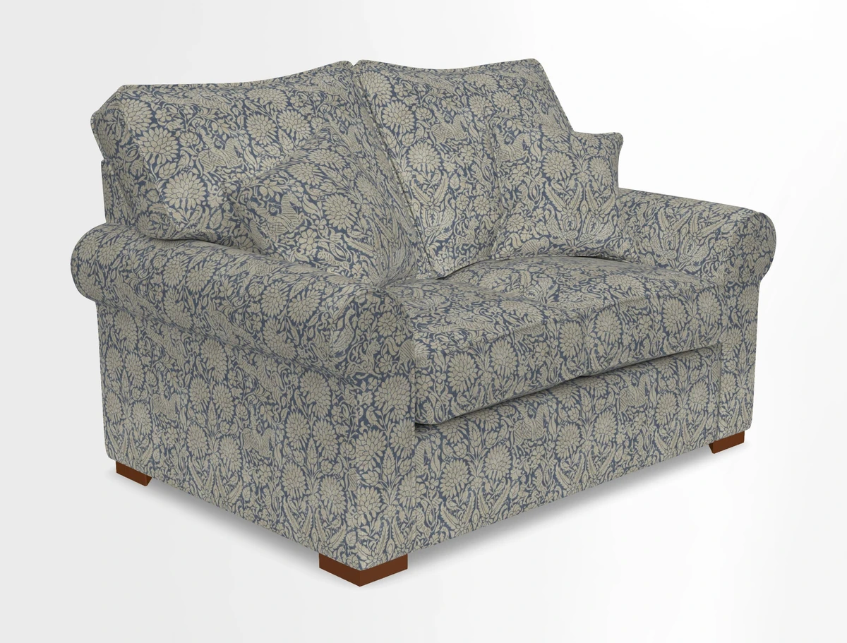 Upperton 3 Seater Loose Cover Sofa in Floral Linen Even So Verde - Fitted cover option available