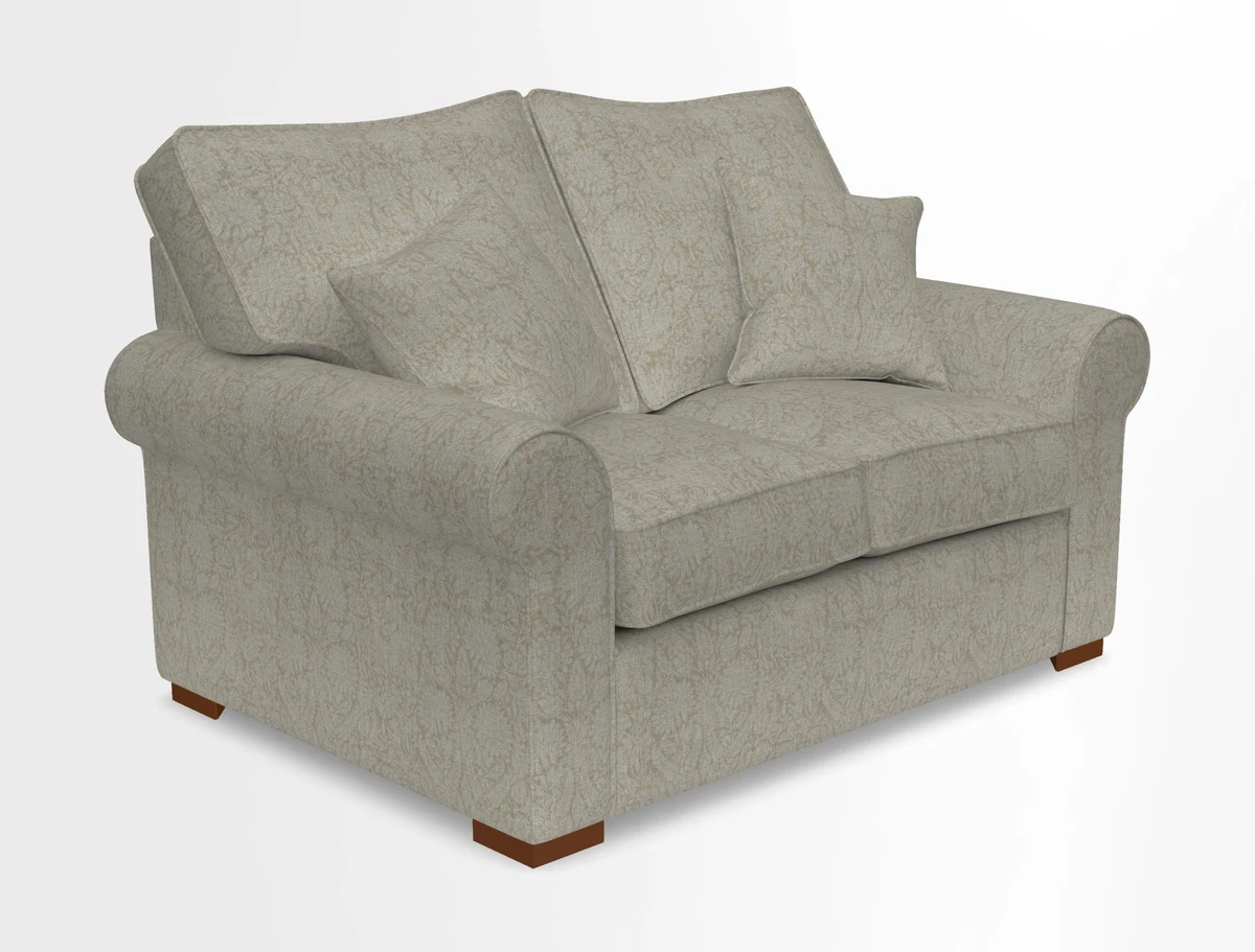 Upperton 3 Seater Loose Cover Sofa in Floral Linen Even So Verde - Fitted cover option available