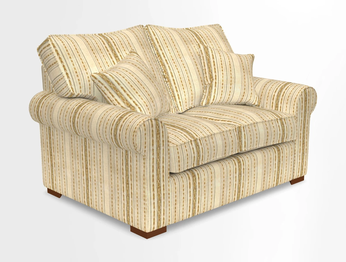 Upperton 3 Seater Loose Cover Sofa in Floral Linen Even So Verde - Fitted cover option available