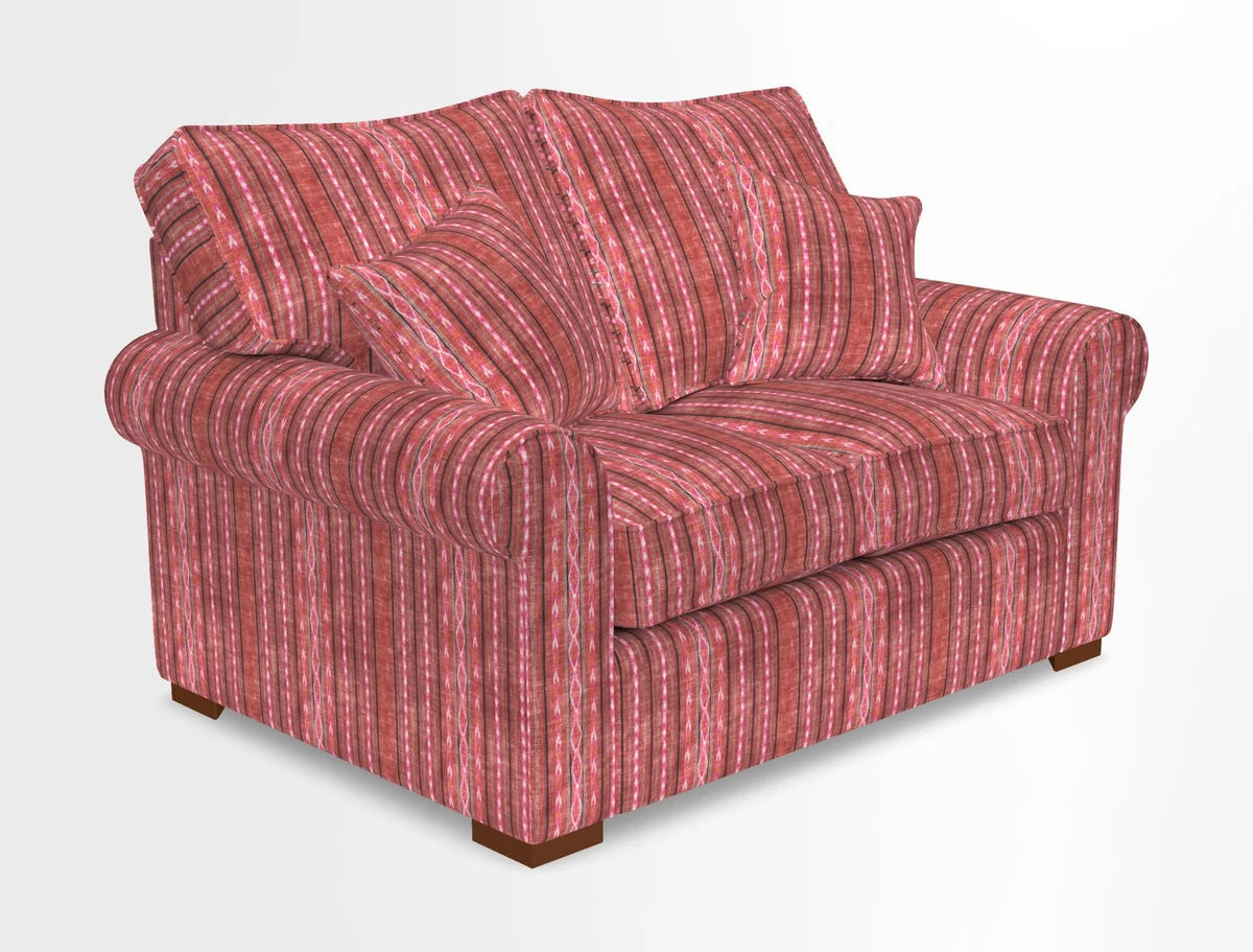 Upperton 3 Seater Loose Cover Sofa in Floral Linen Even So Verde - Fitted cover option available