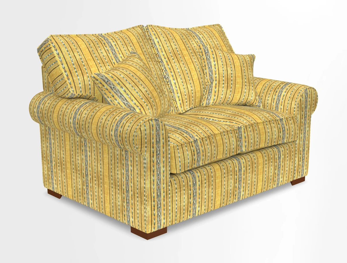 Upperton 3 Seater Loose Cover Sofa in Floral Linen Even So Verde - Fitted cover option available