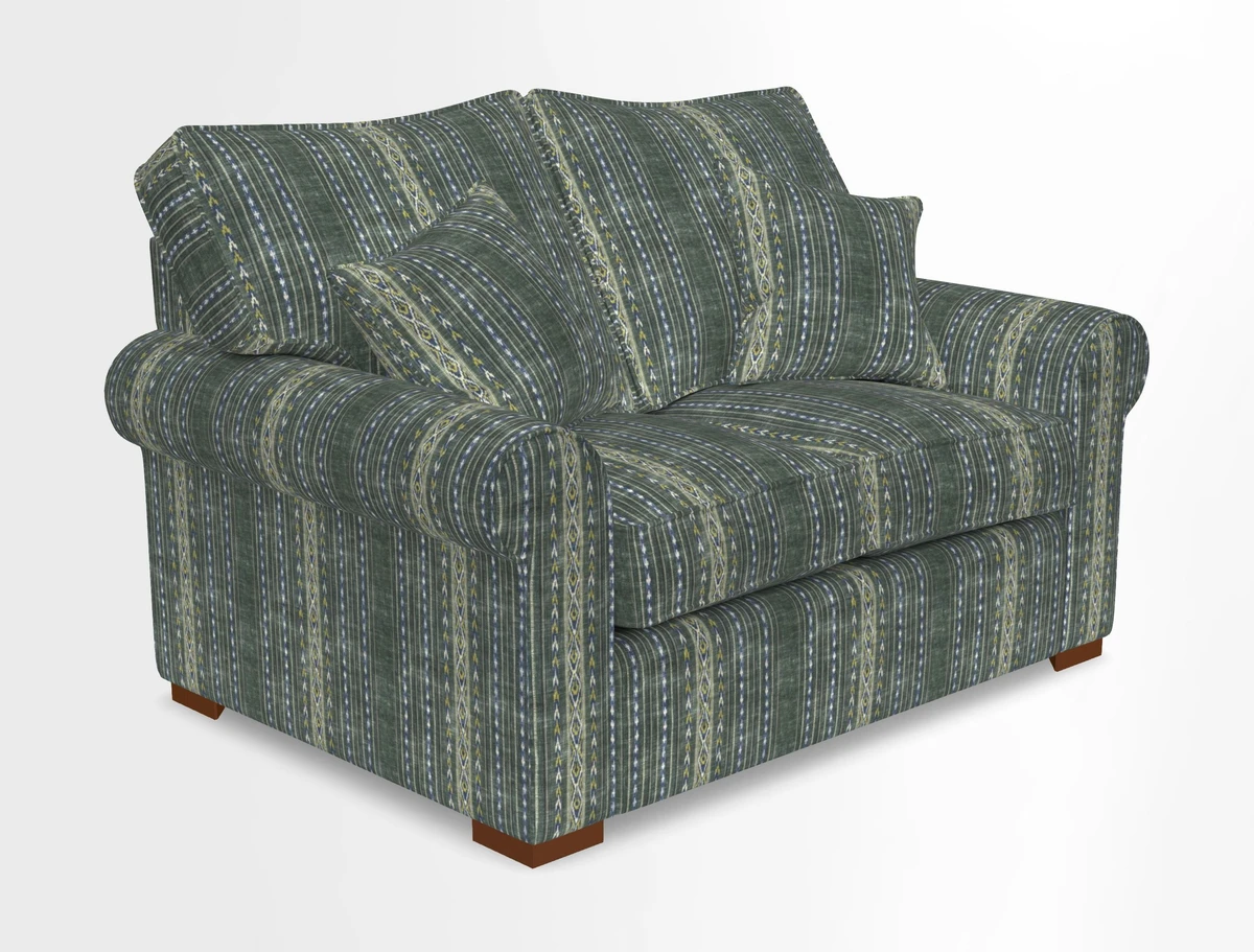 Upperton 3 Seater Loose Cover Sofa in Floral Linen Even So Verde - Fitted cover option available