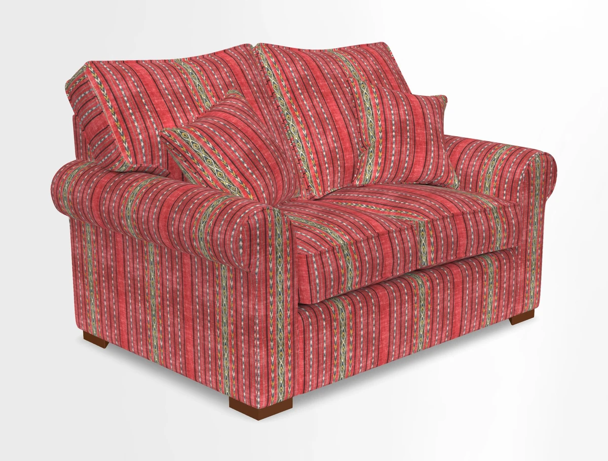 Upperton 3 Seater Loose Cover Sofa in Floral Linen Even So Verde - Fitted cover option available