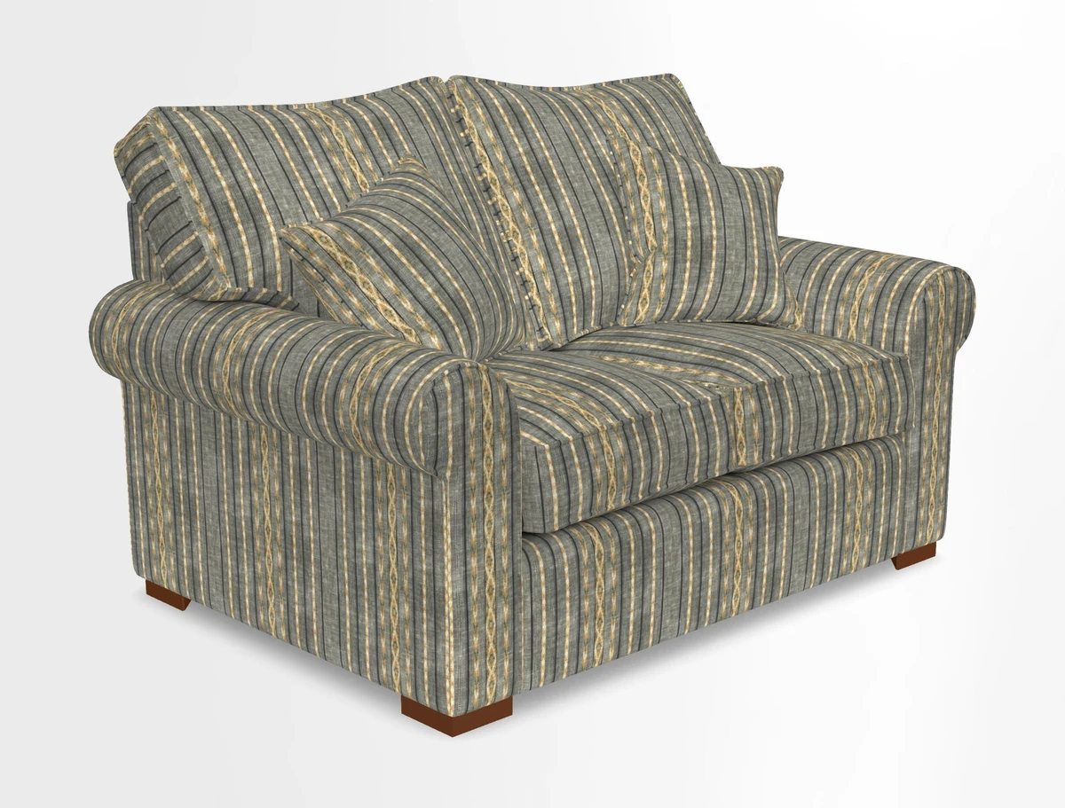 Upperton 3 Seater Loose Cover Sofa in Floral Linen Even So Verde - Fitted cover option available