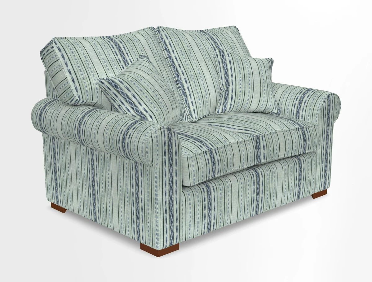 Upperton 3 Seater Loose Cover Sofa in Floral Linen Even So Verde - Fitted cover option available