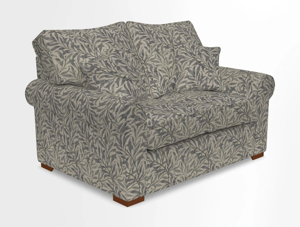Upperton 3 Seater Loose Cover Sofa in Floral Linen Even So Verde - Fitted cover option available