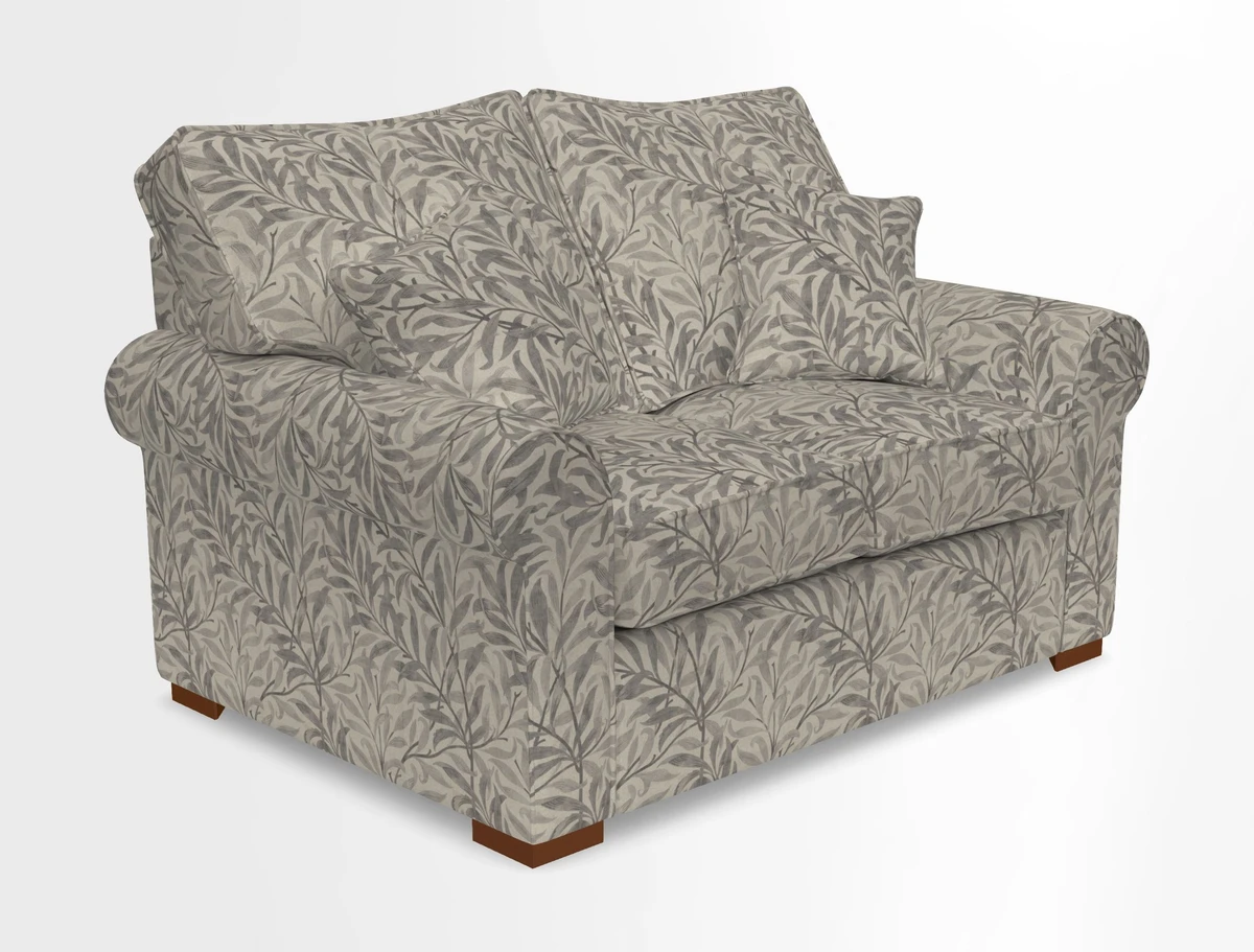 Upperton 3 Seater Loose Cover Sofa in Floral Linen Even So Verde - Fitted cover option available