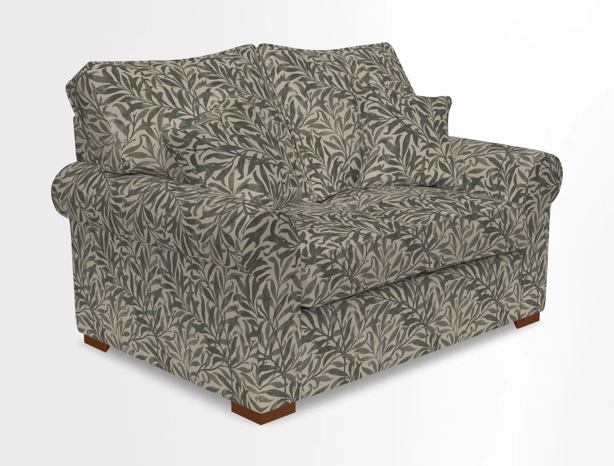 Upperton 3 Seater Loose Cover Sofa in Floral Linen Even So Verde - Fitted cover option available
