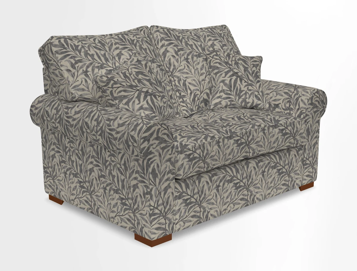 Upperton 3 Seater Loose Cover Sofa in Floral Linen Even So Verde - Fitted cover option available