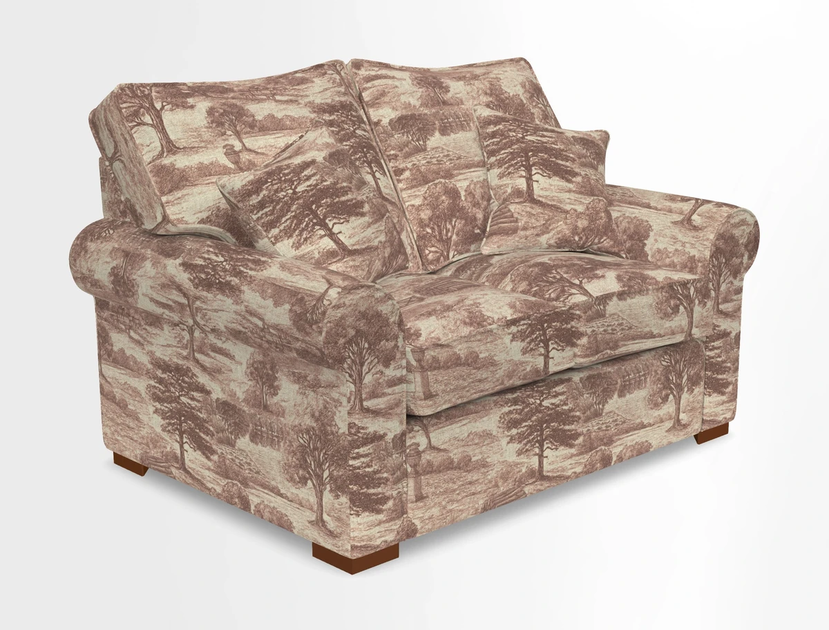 Upperton 3 Seater Loose Cover Sofa in Floral Linen Even So Verde - Fitted cover option available