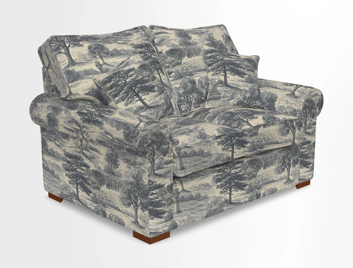 Upperton 3 Seater Loose Cover Sofa in Floral Linen Even So Verde - Fitted cover option available