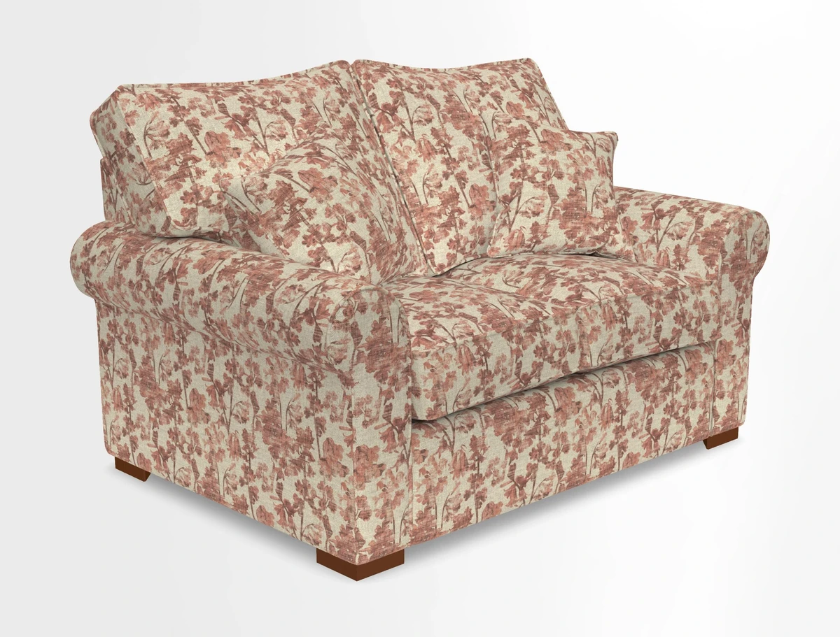 Upperton 3 Seater Loose Cover Sofa in Floral Linen Even So Verde - Fitted cover option available