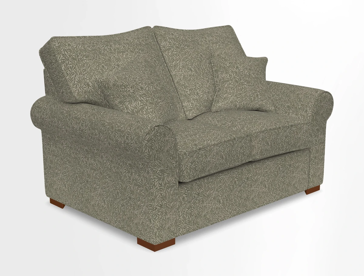 Upperton 3 Seater Loose Cover Sofa in Floral Linen Even So Verde - Fitted cover option available