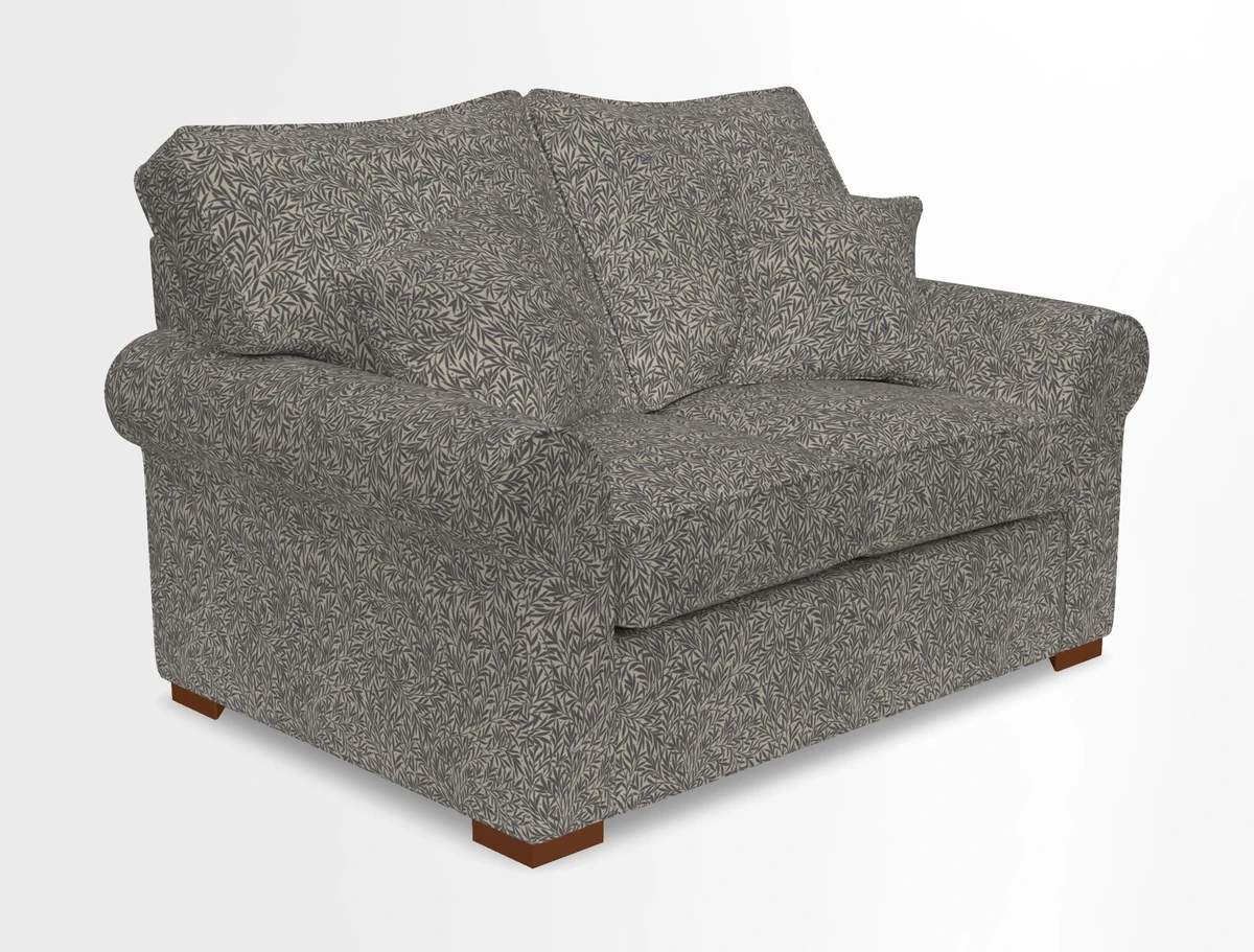 Upperton 3 Seater Loose Cover Sofa in Floral Linen Even So Verde - Fitted cover option available