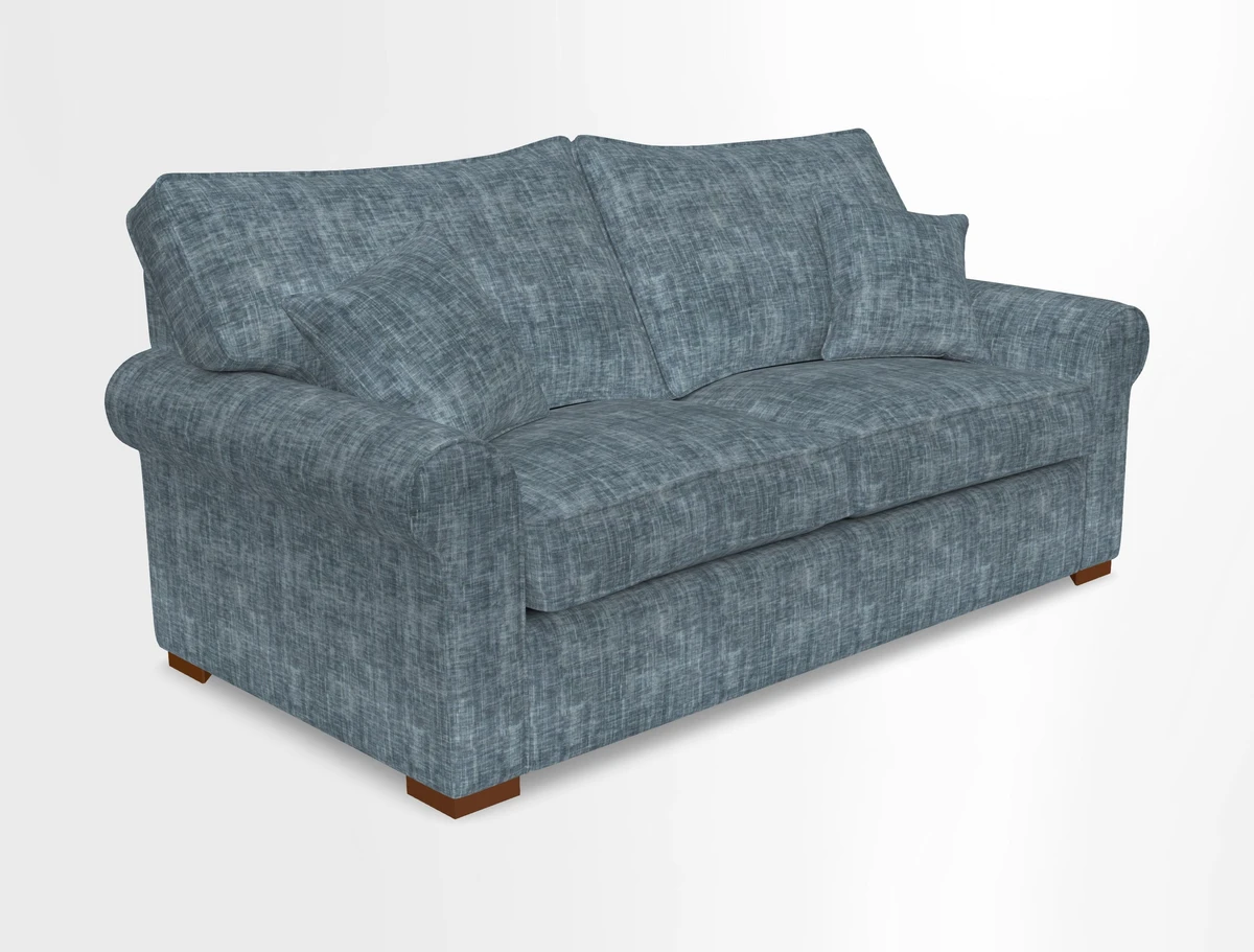 Upperton 3 Seater Loose Cover Sofa in Floral Linen Even So Verde - Fitted cover option available