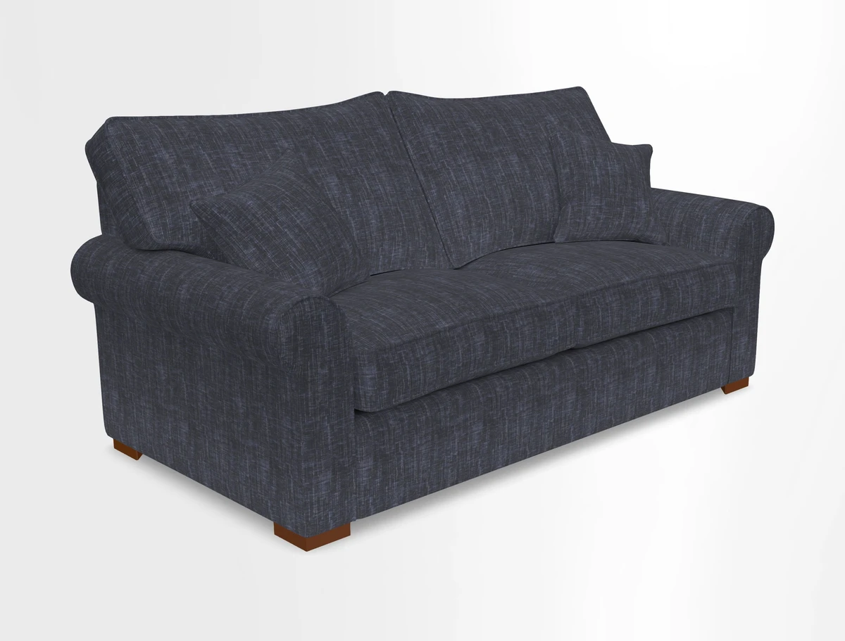 Upperton 3 Seater Loose Cover Sofa in Floral Linen Even So Verde - Fitted cover option available