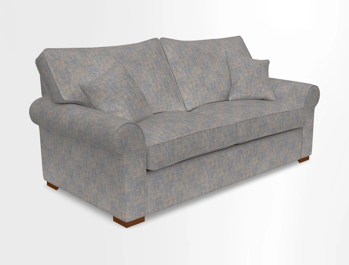 Upperton 3 Seater Loose Cover Sofa in Floral Linen Even So Verde - Fitted cover option available