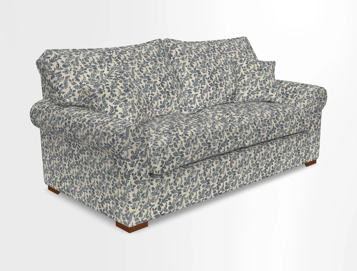 Upperton 3 Seater Loose Cover Sofa in Floral Linen Even So Verde - Fitted cover option available