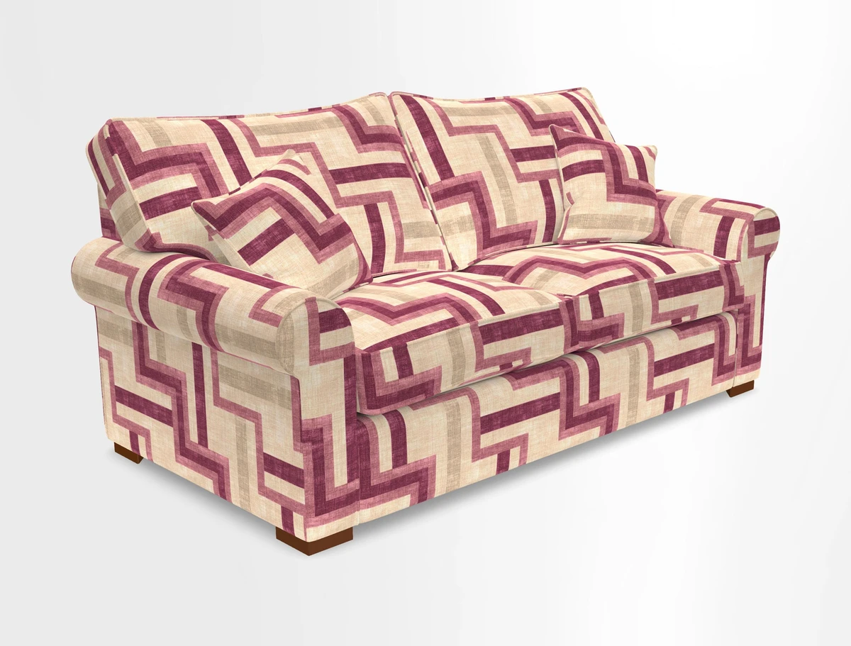 Upperton 3 Seater Loose Cover Sofa in Floral Linen Even So Verde - Fitted cover option available