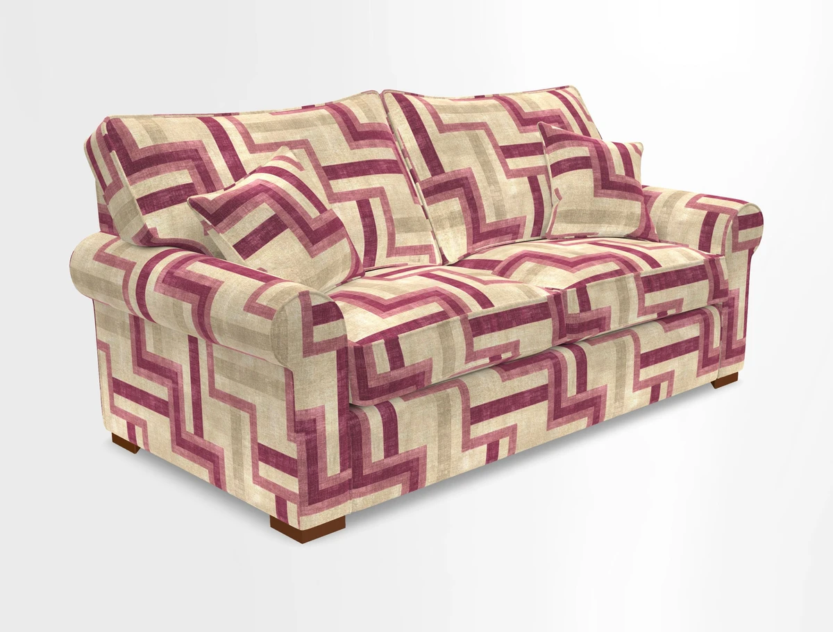 Upperton 3 Seater Loose Cover Sofa in Floral Linen Even So Verde - Fitted cover option available