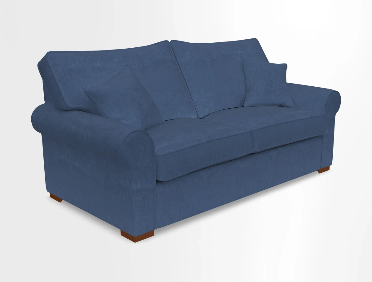 Upperton 3 Seater Loose Cover Sofa in Floral Linen Even So Verde - Fitted cover option available