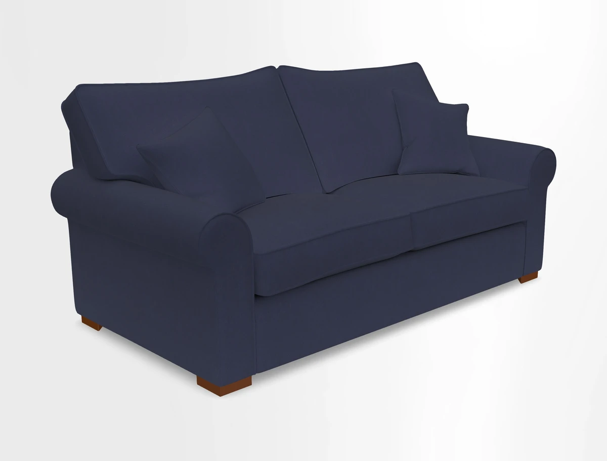 Upperton 3 Seater Loose Cover Sofa in Floral Linen Even So Verde - Fitted cover option available