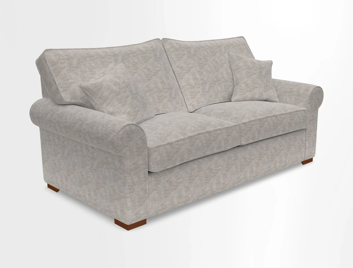 Upperton 3 Seater Loose Cover Sofa in Floral Linen Even So Verde - Fitted cover option available