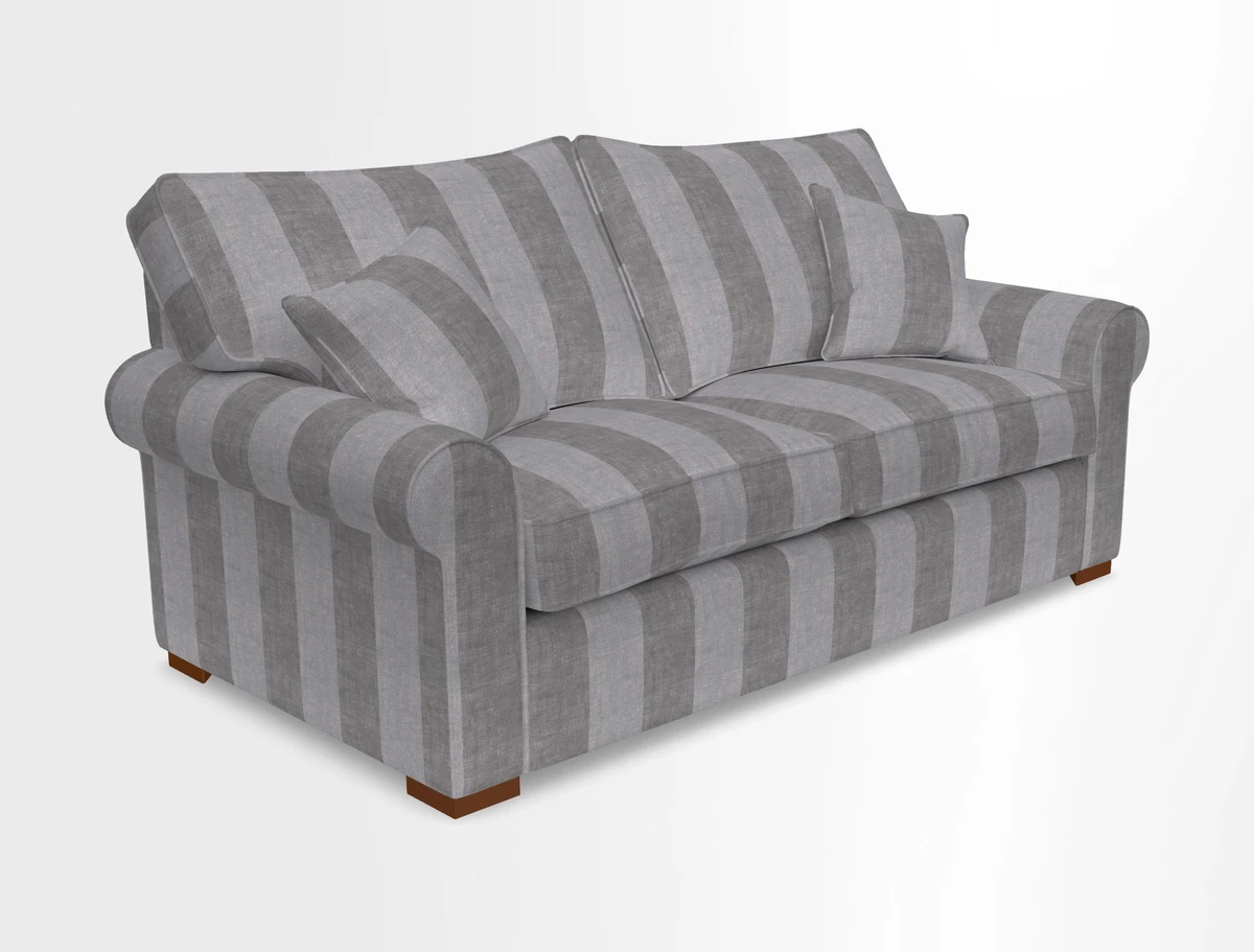 Upperton 3 Seater Loose Cover Sofa in Floral Linen Even So Verde - Fitted cover option available