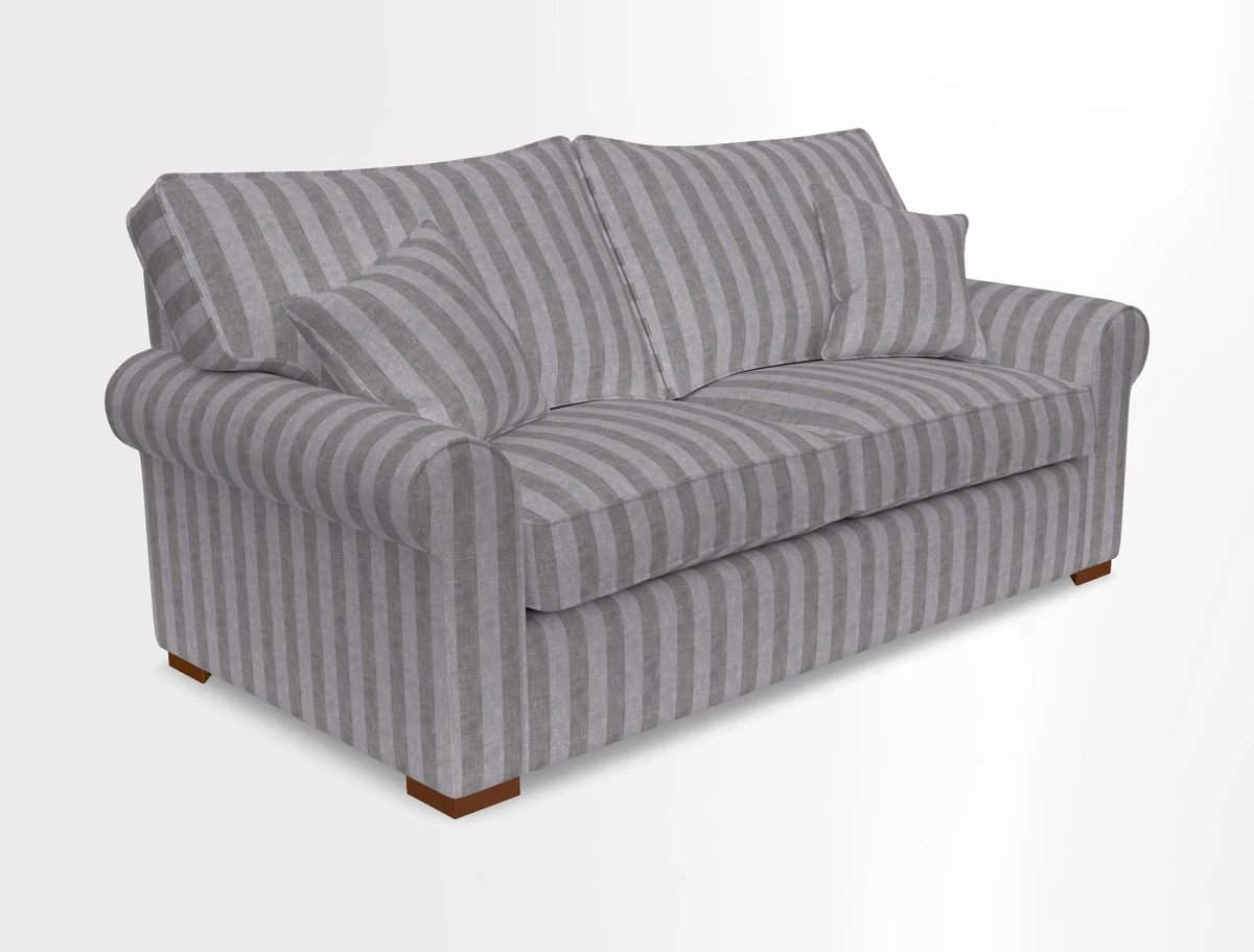 Upperton 3 Seater Loose Cover Sofa in Floral Linen Even So Verde - Fitted cover option available